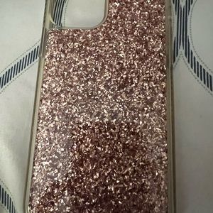 iPhone 12 pink glitter apple case